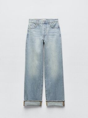 Zara Light Blue Straight Leg Women's Jeans